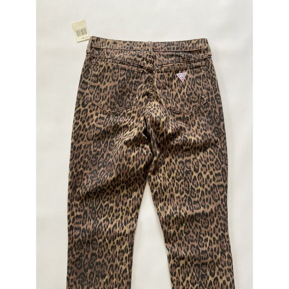 Guess Women’s Originals Leopard Print Button Fly Skinny Jeans High Rise Size 27 - Picture 11 of 12
